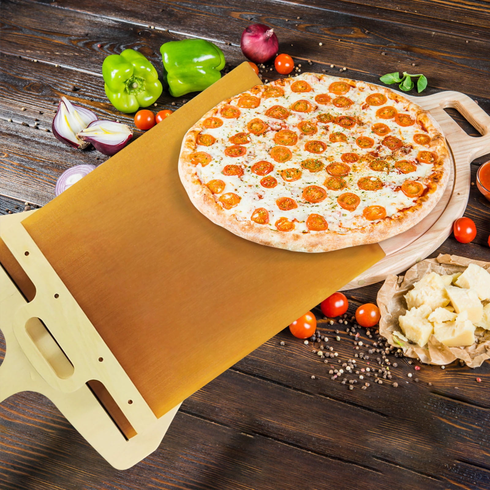 NEZIH Sliding Pizza Peel - Pala Pizza Scorrevole, The Pizza Peel That  Transfers Pizza Perfectl,Effesto Pizza Peel,Pizza Peel Shovel with  Handle,Non-Stick Pizza Spatula Paddle for Ovens (2pcs) : : Home  & Kitchen