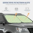 thumbnail image 4 of Xecao Green Avocado for Foldable Car Sun Shades (2-Pack) offer sun protection with an easy-fold design for convenient windshield shading., 4 of 7