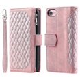 thumbnail image 1 of 2025 new style high quality For iPhone 16e Case Rhombus Imprinted Zipper Wallet, 1 of 5
