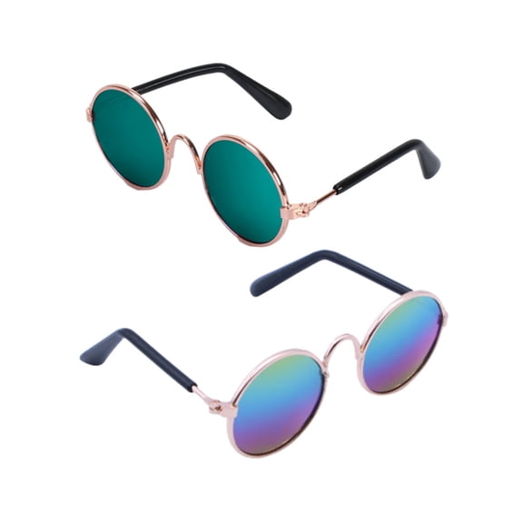 FRCOLOR Small Dog Sunglasses Pet Glasses UV Novelty Eyewear for Dogs 8x7.5cm Comfortable Fit