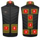 thumbnail image 1 of Bloque de Carga Usb, Cremallera Unisex Doble Control 9 Zona Calefacción Chaqueta de Algodón, Caliente Chaqueta de Vestido para Hombre, 1 of 9