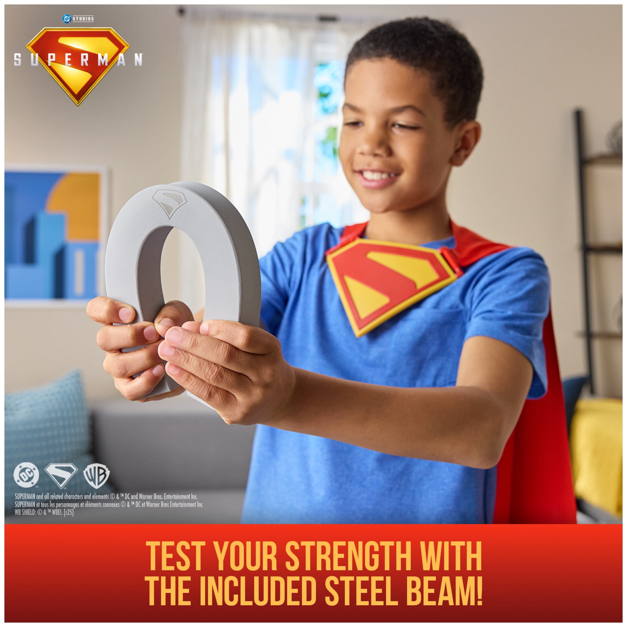 DC Comics SUPERMAN, Power Cape Set, Super Heroes Costume, for Children Ages 4 and up (Unisex)