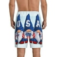thumbnail image 4 of Lsque Cute Gnomes in USA Mens Sleep Pajama Shorts,Short Pajama Pants, Cotton Ultra-Soft Knit-XX-Large, 4 of 9
