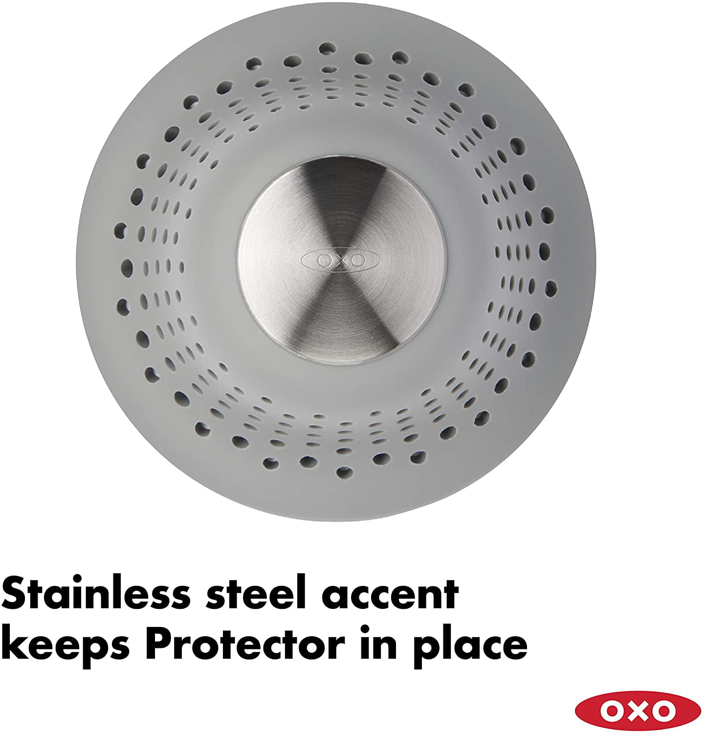 OXO Good Grips Shower Stall Drain Protector, Grey