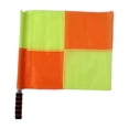 thumbnail image 1 of Bandera de árbitro Bandera de acero inoxidable Asta de bandera Portátil Ligera Bandera de mano para Gran cuadrado, 1 of 9