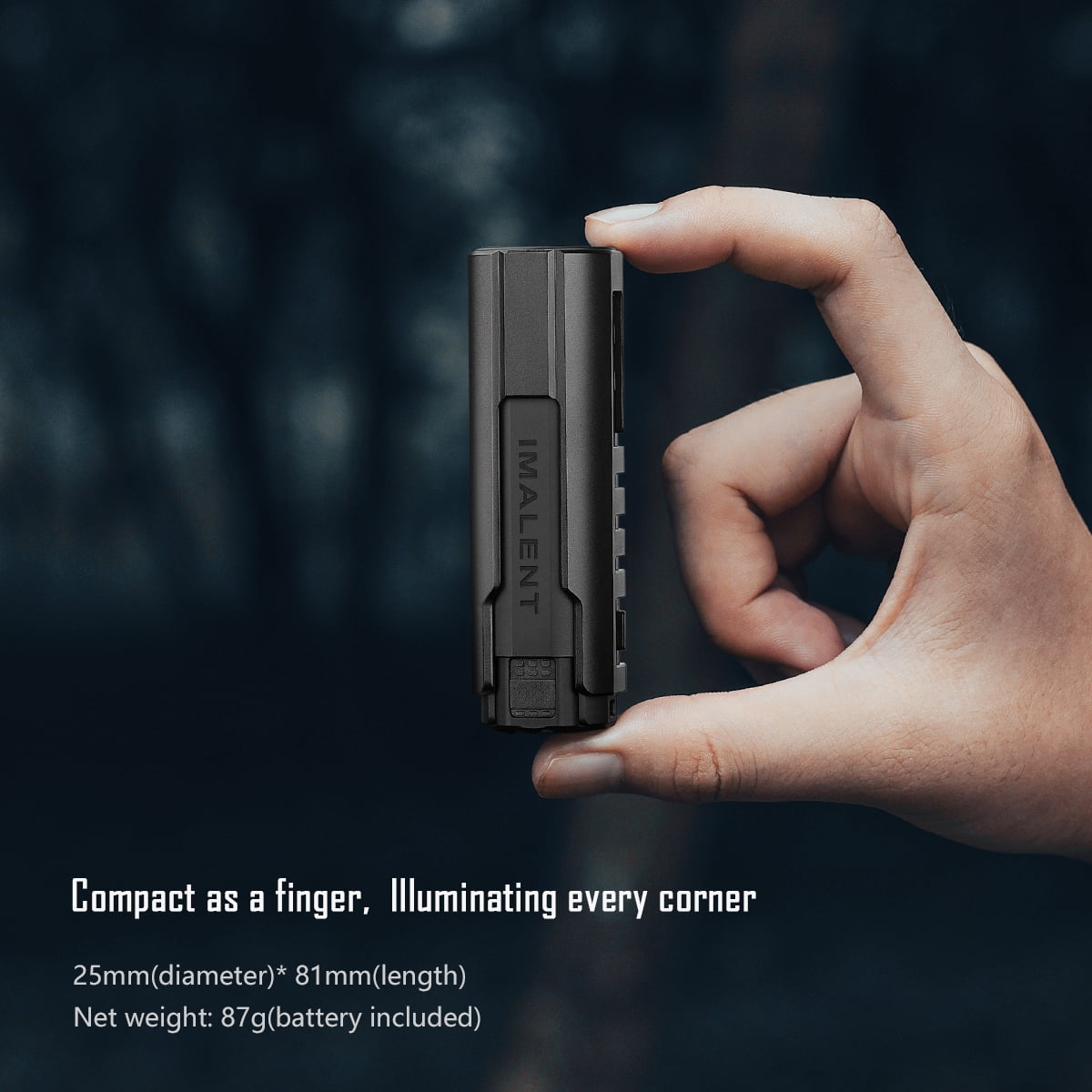 IMALENT LD35 EDC Flashlight 1200 Lumens Latest Long-range Light Source LED Type-C Rechargeable for Camping and Work Lighting.