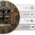 thumbnail image 2 of Wall Clock Decorative - Retro Tables And Chairs Print 2D Vintage Wall Clocks Battery Operated Silent Non-Ticking for Bedroom, Living Room, Kitchen, Office, Classroom, 10 Inch, 2 of 7