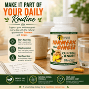 Sunshine Naturals Turmeric Curcumin with Ginger Dietary Supplements, 90 Capsules, Healthy Digestion and Immune Support