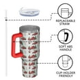 thumbnail image 4 of Red Christmas Farm and Truck Pattern Tumbler with Handle and Lid,40oz Double Wall Vacuum Insulated Tumbler,Cups Gift for Women and Men, 4 of 7