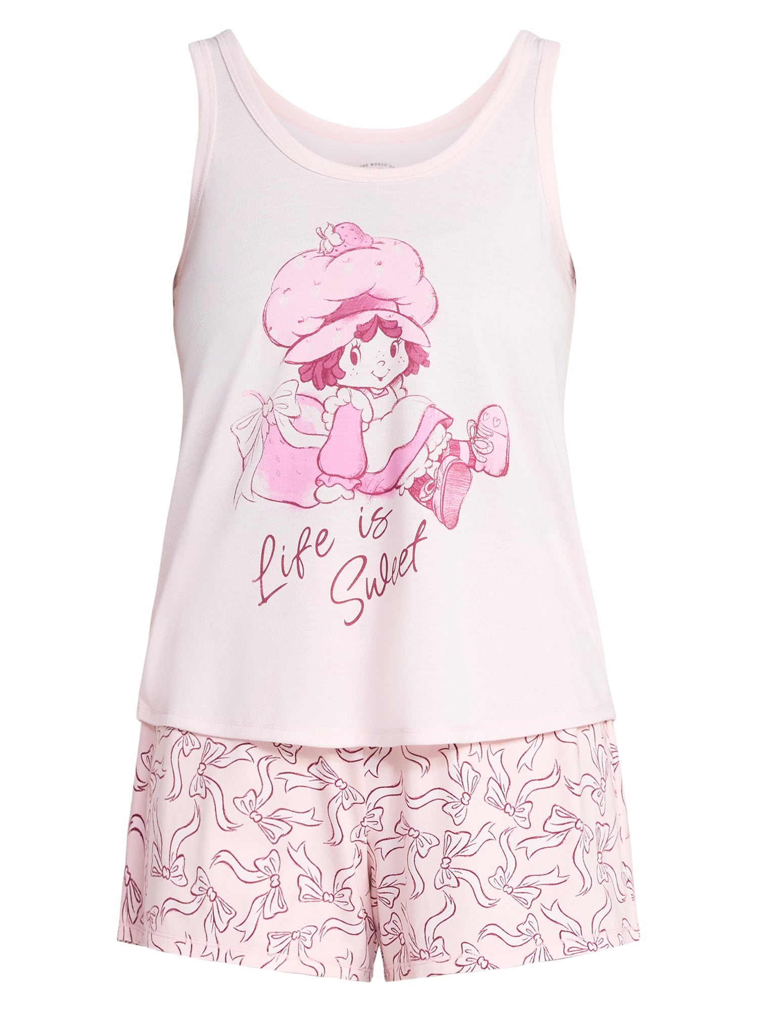 Strawberry Shortcake Women's and Women's Plus Tank Top and Shorts Pajama Set, 2-Piece, Sizes XS-3X