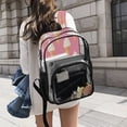 thumbnail image 6 of PVC Transparent Backpacks Clear Backpack for Travel and Outings Ice Cream Pattern, 6 of 7