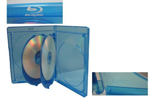 Premium New MegaDisc 15mm Blu-ray Replacement Case Holds 4 Discs 5 Pack 4 Tray 