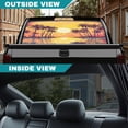 thumbnail image 6 of FUIALDOLG Palm Sunset Theme Car Rear Windshield Sunshade, Waterproof Vinyl, Easy Install Perforated Pickup Truck Rear Window Decal Full Windows Coverage, 6 of 8