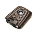 thumbnail image 3 of Vitodeco Leather Smart Key Fob Case Compatible with BMW I3, BMW I8 (2014-2021 Models) - 4-Button, Brown, 3 of 5