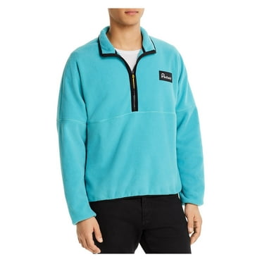 PENFIELD Mens Turquoise Classic Fit Quarter-Zip Fleece Pullover Sweater XL