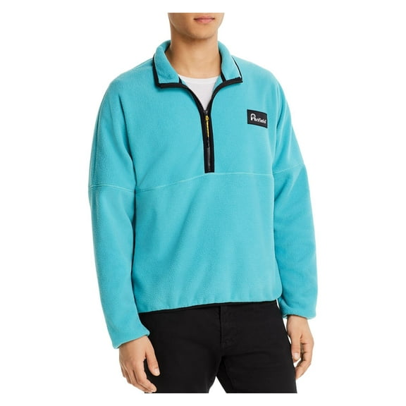 PENFIELD Mens Turquoise Long Sleeve Classic Fit Quarter-Zip Fleece Pullover Sweater L