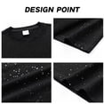 thumbnail image 6 of Wiywef Men's Shiny Shirts Short Sleeve T-shirt Sparkly Disco Rave Hot Tops Nightclub Glitter T-Shirt Summer Solid Color Casual Tops, 6 of 7