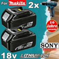 thumbnail image 1 of 2pcs Replacement For Makita Battery 18v Compatible With Makita Battery 18v, 1 of 5