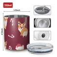 thumbnail image 4 of 12oz Coffee Tumblers Christmas Corgi Stainless Steel Vacuum Insulated Travel Tumbler Coffee Cups Mug with Lid and Straw with Cleaning Brush for Cold & Hot Drinks, 4 of 5