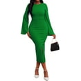 thumbnail image 3 of Women Sexy Dress Bodycon Work Dress Elegant Pencil Dress, 3 of 12