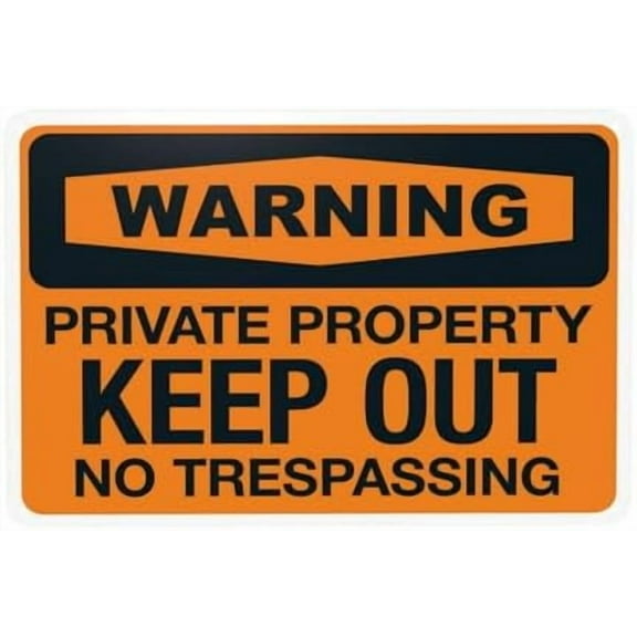 Warning Keep Out No Trespassing Warning Sign, Private Property Metal Signs for Home Business Outdoor Indoor Road Yard Garage Street Wall Caution Custom Decor 12 x 8 Inch