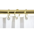 thumbnail image 4 of Utopia Alley Rustproof Wall Mounted Aluminum D-shape Shower Rod With Ceiling Support for Freestanding Tubs, 60 Inch Large Size by 25 Inch, Gold, 4 of 10