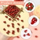 thumbnail image 4 of 1 caja de 60 cuentas de cristal 3D hechas a mano con forma de fresa roja y agujeros, con forma de fresa, para decorar alimentos., 4 of 9
