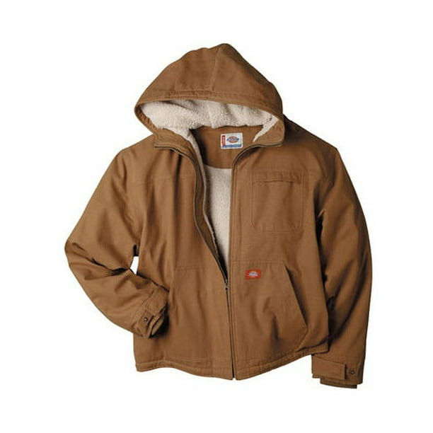 Dickies Mens Sanded Duck Sherpa Lined Hooded Jacket 5927