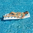 thumbnail image 2 of Swim Central 69" White and Blue Inflatable Window Lounger Mattress Pool Float, 2 of 3