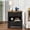 Black, variant on PLAMLE Side Table with Charging Station Narrow End Table with Storage Night Stand End Table Nightstand for Bedroom, Living Room End Table