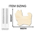 thumbnail image 2 of Unfinished Wood Yorkshire Terrier Shape - up to 46" 7" / 1/2", 2 of 5