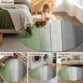 thumbnail image 5 of Sage Green Gray Ombre Round Area Rug 3 FT, Small Kitchen Bathroom Mats, Vintage Country Wooden Washable Indoor Outdoor Throw Runner Carpet Non-Shedding Doormat for Table Shower Sofa Entryway, 5 of 8