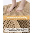thumbnail image 3 of Alfombra de baño AMOAMI Waffle Runner, marrón, 60 x 150 cm, absorbente, 3 of 6