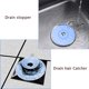 thumbnail image 2 of Tapón de desagüe de ducha multifunción y recogedor de pelo de 3 colores, tapa de desagüe de bañera de silicona y protector de colador para suelo, lavandería, cocina y baño de 4 pulgadas (paquete de 3) Xemadio SNFLD1618, 2 of 6