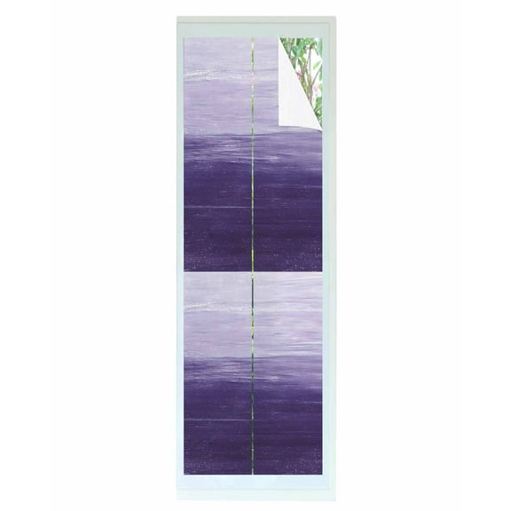 Window Privacy Film Purple Stained Glass Window Film Decorative Sun Block Window Cover Ombre Modern Oil Painting Aesthetics Abstract Art Window Clings Static Adhesive Sticker for Bathroom 17.7"x78.7"