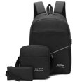 thumbnail image 1 of 3pcs Backpack Crossbody Bag And Pen Bag Set, Men's Backpack Fashion Trendy Backpack, Casual School Bag Computer Bag, Simple Business Laptop Bag, Students Notebook Bag, Large-capacity Travel Bag, 1 of 5