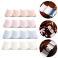 thumbnail image 6 of Tersarium 4pcs Rack Storage Racks Countertop Wave Shape 4 Bottle Storage Holder Shelf for Home Kitchen Restaurant Wedding Party Supplies (, Beige, Blue, Khaki ), 6 of 10