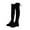 Black, variant on Dasayo Winter Women's Boots Black Over-The-Knee Round Toe Dress Lace up Low Heel Rubber Boots Shoes for Women 35