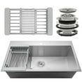 thumbnail image 1 of AKDY Handcrafted All-in-One Drop-In Stainless 30"x18 "x9" Kitchen Sink KS0098, 1 of 2