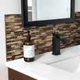 thumbnail image 3 of Smart Tiles - Adhesive Peel and Stick Tile Trim, Brown - 4-Pack 18" x 0.27", 3 of 4