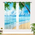 thumbnail image 4 of Waterfall Curtains - Nature Landscape Theme Forest Mountain Waterfall Scenery Scene Print Pattern Grommet Light Filtering Window Drapes for Bedroom Living Room 2 Panels 42 x 63 Inch, 4 of 6