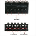 thumbnail image 4 of 2X CX600 Mini Mezclador Estéreo de 6 Canales, Mezclador Pasivo, Mezclador de Audio Portátil , 6 en 2 Salidas, Distribuidor Estéreo, Control de Volumen, 4 of 5