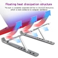 thumbnail image 4 of yeacher Portable Aluminum Alloy Laptop Stand with Multi-Angle Adjustment, Heat Dissipation, and Universal Compatibility for 10-17.3 Inch Devices, Foldable Design, Black/Silver Options, 4 of 7
