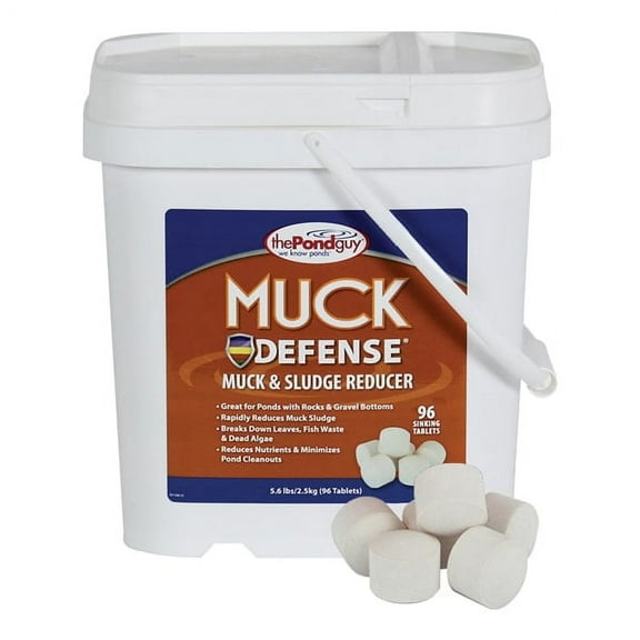 The Pond Guy Muck Defense, Natural Sludge Control Treatment, 96 Tablets