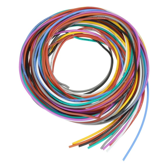 22 Gauge Hookup Wire 1.5m/5ft 22AWG Electrical Wire Spool Ul10010, 10Color, 0.17cmDia Model Aircraft
