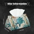 thumbnail image 6 of Goofa Watercolor Sea Turtle Pattern Triangle Square Tissue Box Cover, Modern PVC Leathe Facial Paper Holder,Decorative Holder/Organizer for Bathroom Vanity Countertop, 6 of 9