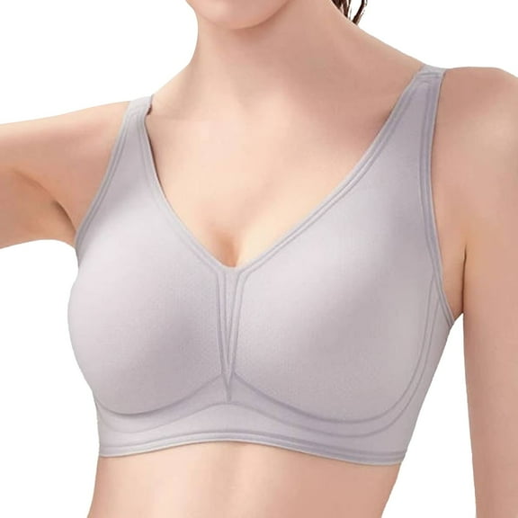 Bras for Women,Plus Size Underwire Bra with Lightweight Support for Comfortable All Day Wear,Sports Bras for Women,Light Gray,L