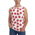 thumbnail image 1 of Fotbe Cartoon Strawberry Men's Camiseta sin Mangas Estampada para Hombres, Playera Casual para Gimnasio, Entrenamiento, Playa-Small, 1 of 7