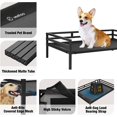 thumbnail image 3 of ZXNYH Metal Elevated Dog Bed, Cooling Raised Pet Cot with Chew Proof and Washable Textilene Mesh, No-Slip Feet and Stable Rustless Frame for Indoor & Outdoor, Medium, Brown, 3 of 8