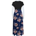 thumbnail image 6 of Empire Waist Dresses for Women 2024 Short Sleeve Crewneck Floral Maxi Long Dress Summer Fashion Casual Sun Boho Dresses, 6 of 6